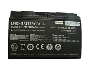 Replacement for Clevo P157SMBAT-8 Battery